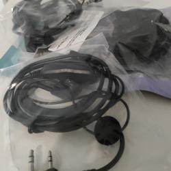 &Eacute;couteurs de talkie-walkie forme G avec micro et double bouton PTT