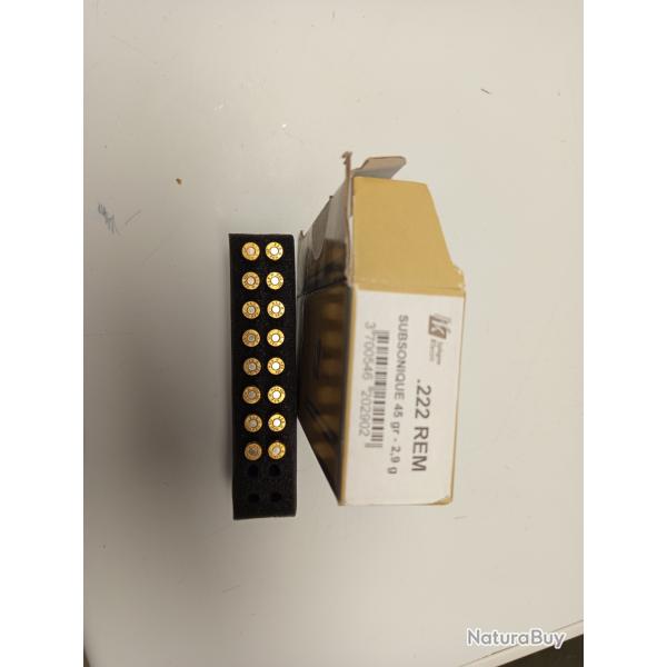 Balle subsonique de 222 remington