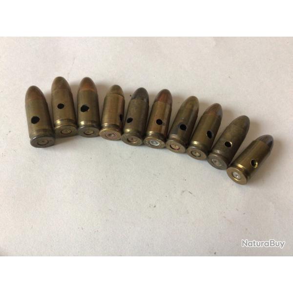 VENDU PAR LE-CUIRASSIER LOT N�6 DE 10 BALLES 9 MM  NEUTRALISEES