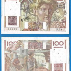 France 100 Francs 1946 Billet Jeune Paysan Frc Frs Frcs Europe