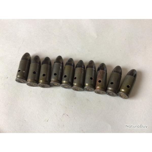 VENDU PAR LE-CUIRASSIER LOT N� 1 DE 10 BALLES 9 MM  WW 2 1942/1943 NEUTRALISEES