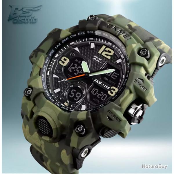 Montre Sport CAMO �tanche num�riques militaires...Ench�re 1 Euro