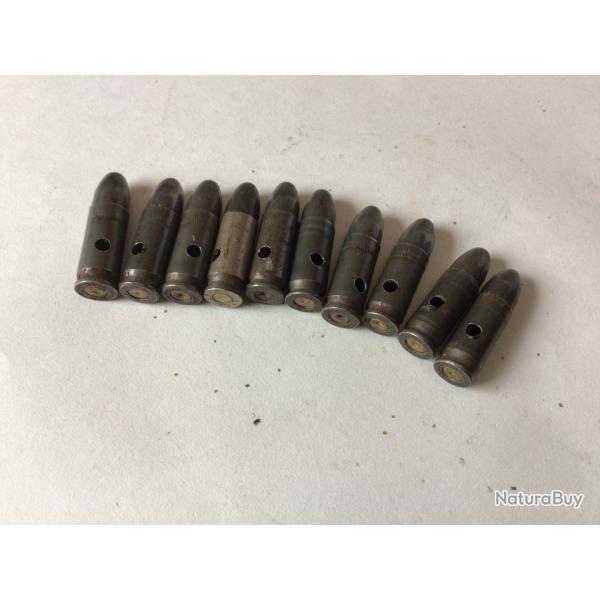 VENDU PAR LE-CUIRASSIER LOT N� 1 DE 10 BALLES 7,65 MM LONG WW2 1942/1943   NEUTRALISEES