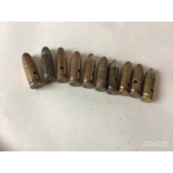 VENDU PAR LE-CUIRASSIER LOT N� 4 DE 10 BALLES 9 MM LONG NEUTRALISEES
