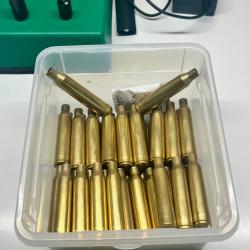 76 Etuis/douilles PPU 338LM dont 45 pr&ecirc;ts au rechargement