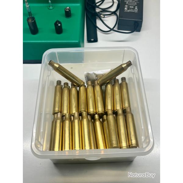 76 Etuis/douilles PPU 338LM dont 45 pr�ts au rechargement