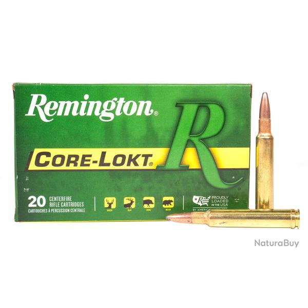 Munitions REMINGTON calibre 300 Weatherby Mag Core-Lokt PSP 180gr - 11.7g x20