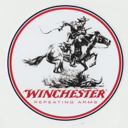 Winchester Rond Liser&eacute; rouge et noir   (autocollant)