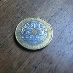 monnaie 20 frans jeux m&eacute;diterran&eacute;ens 1983