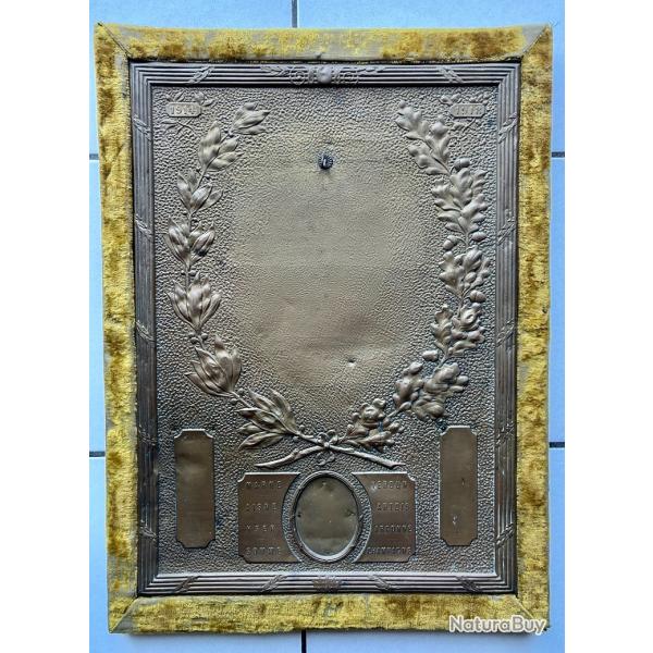 GRAND CADRE LAITON SOUVENIR D'UN SOLDAT GRANDE GUERRE 1914/1918 - WW 1