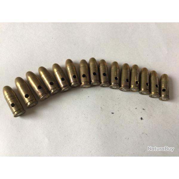 VENDU PAR LE-CUIRASSIER LOT N�20 DE 15 BALLES  CALIBRE 7,65 MM  NEUTRALISEES