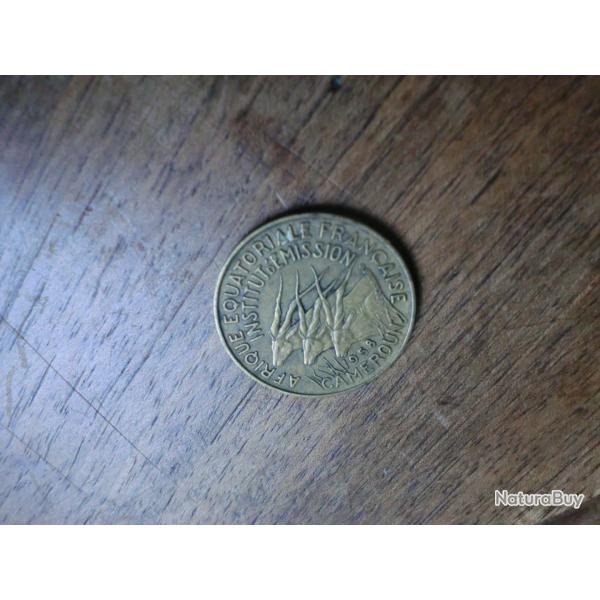 monnaie 10 francs afrique cameroun  1958