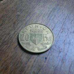 monnaie 20 francs  r&eacute;union  1964
