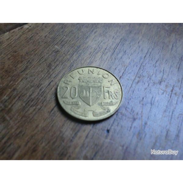 monnaie 20 francs  r�union  1964