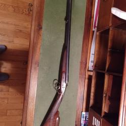 Fusil chasse juxtapos&eacute; calibre 12  Darne chambre 65 Taille de crosse 36 ancien fonctionne +housse cu