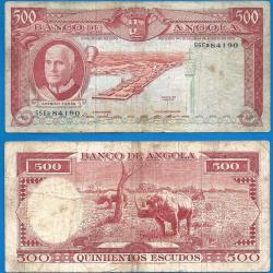 Angola 500 Escudos 1970 Port Animal Tomas