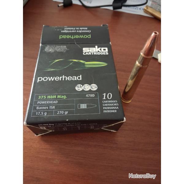 MUNITIONS SAKO POWERHEAD - 375 HH