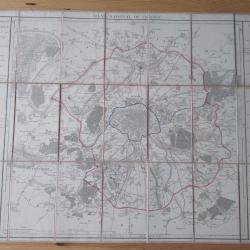 Carte ancienne d&eacute;partement de la Seine 1790