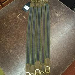 Bretelles ra sport verte et cuir