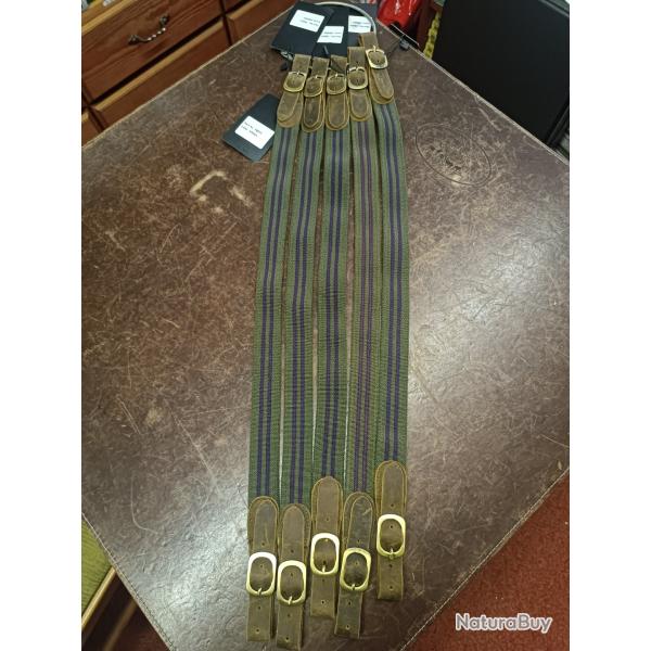 Bretelles ra sport verte et cuir