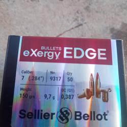 Ogives Sellier Bellot sans plomb exergy EDGE cal 284 Sans plomb
