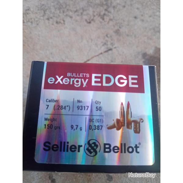 Ogives Sellier Bellot sans plomb exergy EDGE cal 284 Sans plomb
