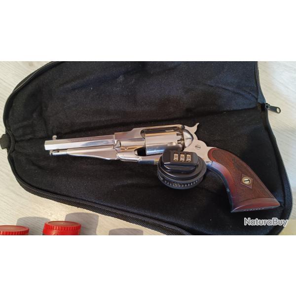 Pietta 1858 (Remington) en inox, version Sheriff.