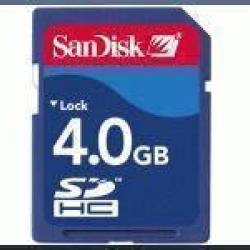 ENCHERE &agrave; 1� ! SD CARD 4Go High Speed SANDISK