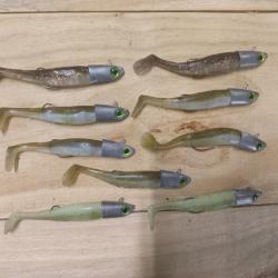 Lot de 9 leurres souples 35g