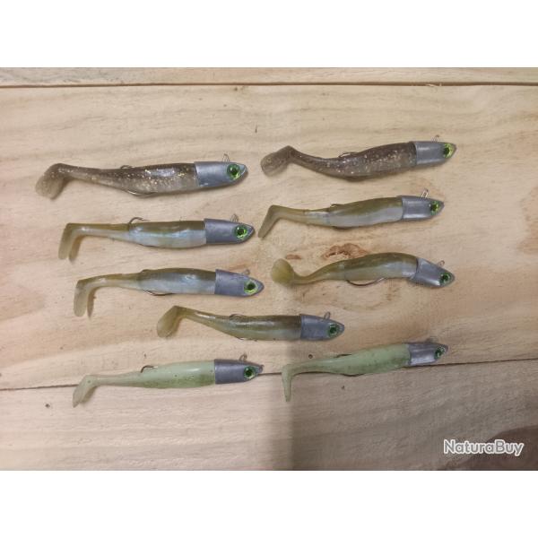 Lot de 9 leurres souples 35g