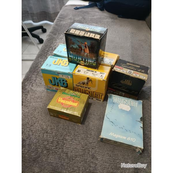 Vend 200 cartouches calibre 20