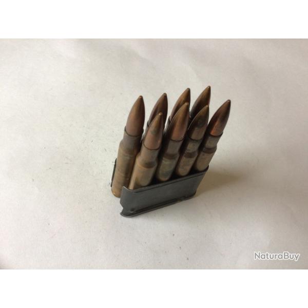 VENDU PAR LE-CUIRASSIER CLIP DE 8 BALLES CALIBRE 30-06 GARAND SPRINGFIEL
