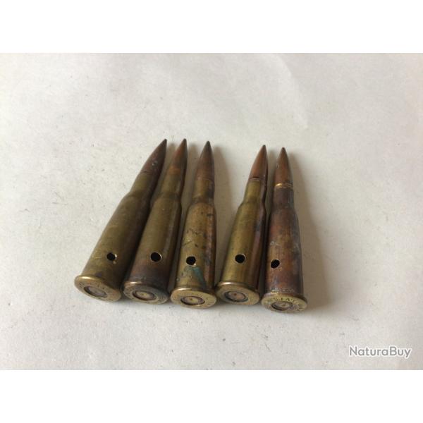 VENDU PAR LE-CUIRASSIER LOT DE  5 BALLES CALIBRE 8 MM LEBEL ARTILLERIE NEUTRALISEES