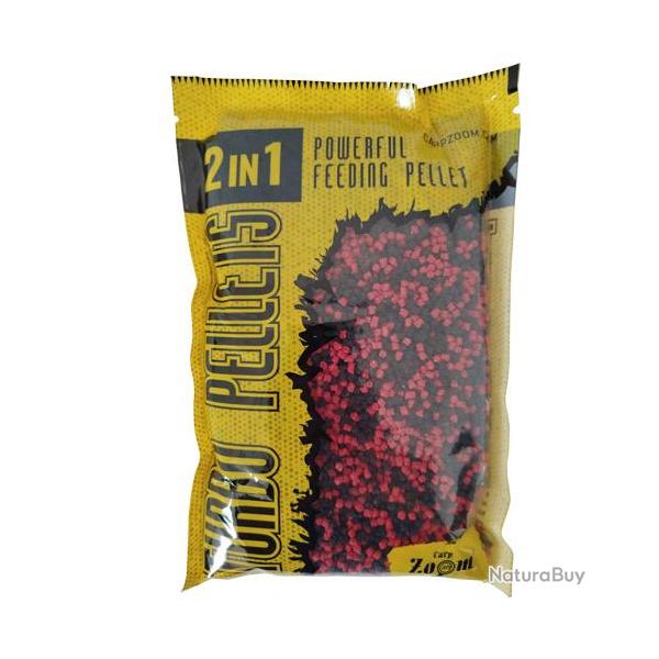 Pellets Carp Zoom 2 en 1 Turbo 3mm 500g Strawberry Fish