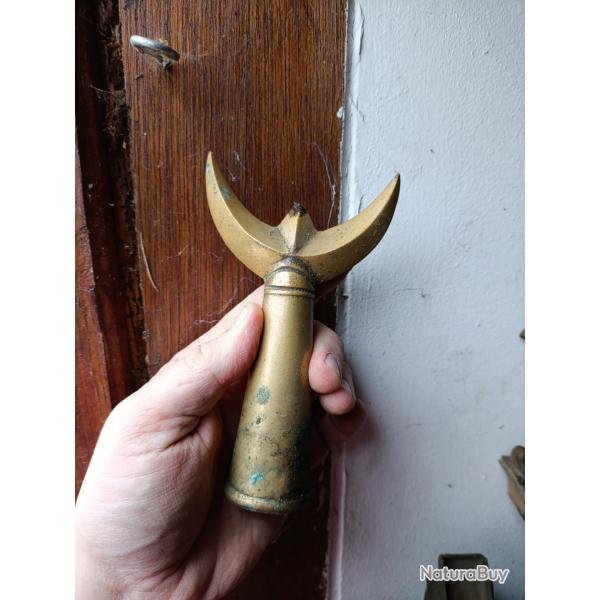 Ancienne Pique De Gardien Trident Camargais En Bronze