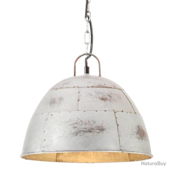 Lampe suspendue industrielle vintage 25 W Argent� Rond 31cm E27