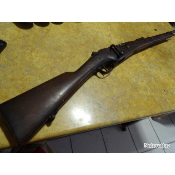 peu courant mousqueton carabine Berthier 1892 1�type non modif St Etienne culasse autre N� canon1915