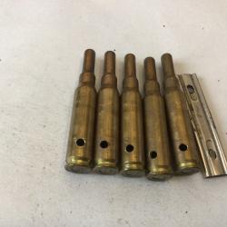 VENDU PAR LE-CUIRASSIER N&deg; 3 LOT DE 5 BALLES  CALIBRE 7,62 NATO A BLANC    NEUTRALISEES