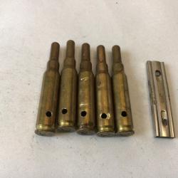 VENDU PAR LE-CUIRASSIER N&deg; 1 LOT DE 5 BALLES  CALIBRE 7,62 NATO A BLANC    NEUTRALISEES