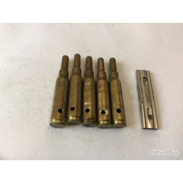 VENDU PAR LE-CUIRASSIER N� 1 LOT DE 5 BALLES  CALIBRE 7,62 NATO A BLANC    NEUTRALISEES