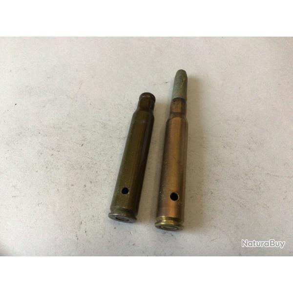 VENDU PAR LE-CUIRASSIER LOT DE 2 BALLES  CALIBRE 7,62 NATO A BLANC    NEUTRALISEES