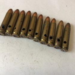 VENDU PAR LE-CUIRASSIER LOT N&deg; 4 DE 10 BALLES  CALIBRE 30 M1. WW2    NEUTRALISEES