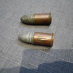lot de 2 cartouches anciennes calibre 56/52 Spencer