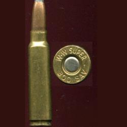 .300 Savage - marque  W-W SUPER - balle cuivre pointe plomb