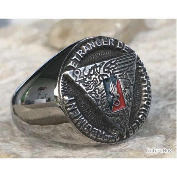 Bague l�gion �trang�re  2 REP  fremdenlegion, french foreign legion argent�e