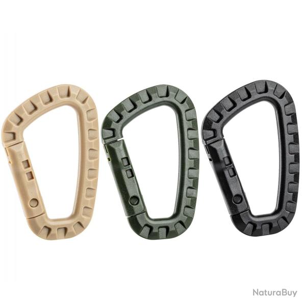 Mousqueton asym�trique, 3 couleurs dispo Noir