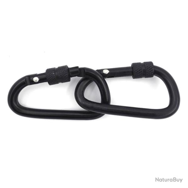 Lot de 2 mousquetons en aluminium, � 6cm