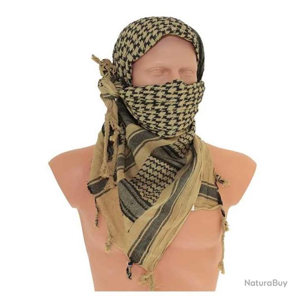 Echarpe militaire "keffieh", couleur : sable/noir