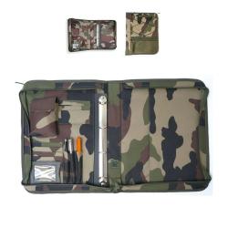 Porte classeur / document A4, camouflage arm&eacute;e FR
