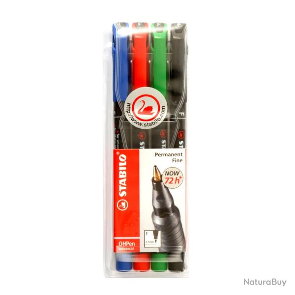 Pochette de quatre feutres � encre permanente